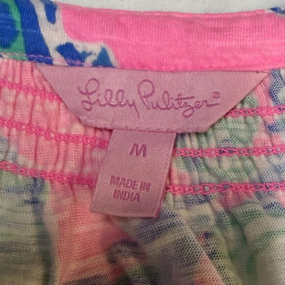Lilly Pulitzer Essie Dress Medium Barefoot Princess Split Neck EUC - Picture 6 of 11